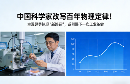 中国科学家改写百年物理定律！室温超导惊现“新路径”，或引爆下一次工业革命