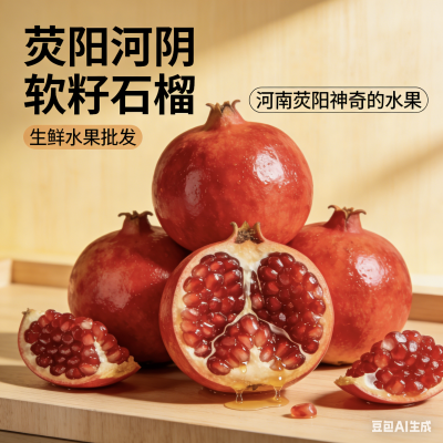 荥阳河阴软籽石榴 生鲜水果批发 河南荥阳神奇的水果